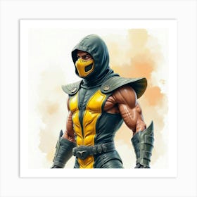 Mortal Kombat Ninja Fighter Concept Art (371) Art Print