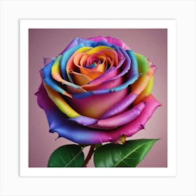 Rainbow Rose 10 Art Print