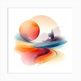 Abstract Landscape Painting 4 Art Print