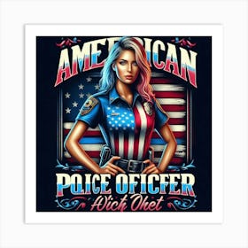 American Police Officer Art Print