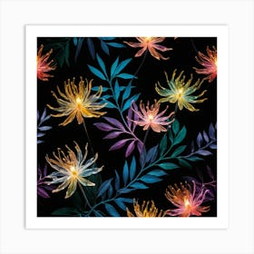 Floral Pattern 12 Art Print