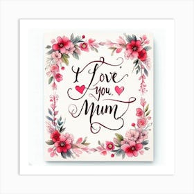 I love you MuM 1 Art Print