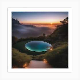 Pool In The Mountains Art Print