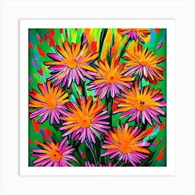 Aster Flowers 20 Art Print