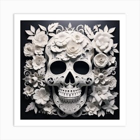 Day Of The Dead Skull 1 Art Print