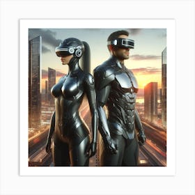 Futuristic Couple 46 Art Print