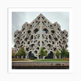 Building With A Lot Of Holes 1 Art Print