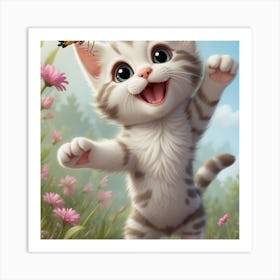 Cute Kitten Art Print