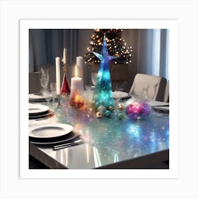 Christmas Table Setting 48 Art Print