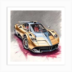 Gold Python Art Print