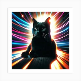 Feline Cat Creative Artwork Illustration 44 Art Print