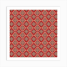 Illustrations Ajrak Abstract Design Pattern Art Print