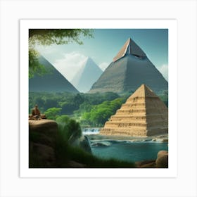 Pyramids Of Giza Art Print