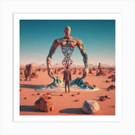 Man In The Desert 181 Art Print