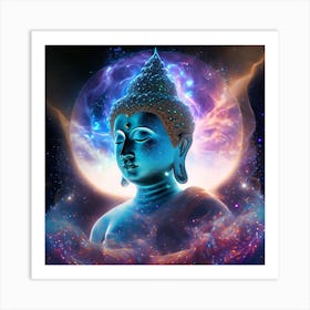 Buddha In Space Art Print