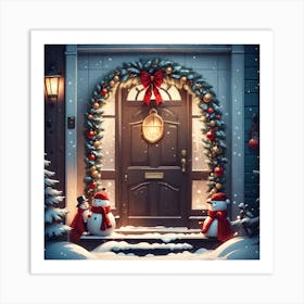 Christmas Door 161 Art Print