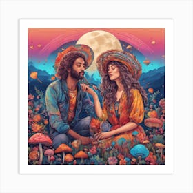 Psychedelic Love 1 Art Print