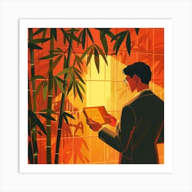 Man Reading A Book Art Print