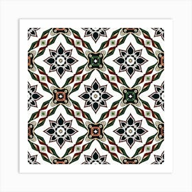 Seamless Pattern Of Abstract Kaleidoscopic Geometry 2 Art Print