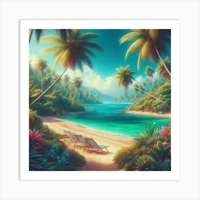 Tropical Beach 25 Art Print