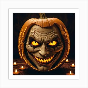 Halloween Pumpkin Carving Art Print