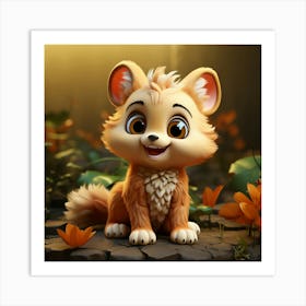 Cute Fox 29 Art Print