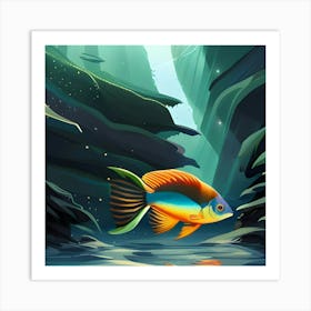 Fish In The Water Art Print