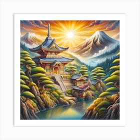 Asian Temple Art Print