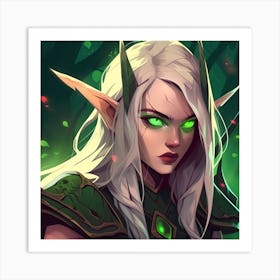 Elf In The Forest Art Print