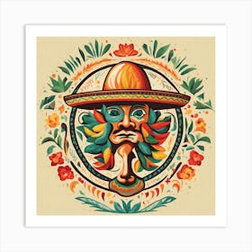 Mexican Head Art Print