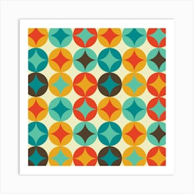 Modern Retro Pattern 02 Art Print