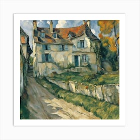 The House of Dr Gachet in Auvers-sur-Oise, Paul Cézanne 2 Art Print