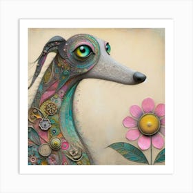 A whimsical dog Art Print