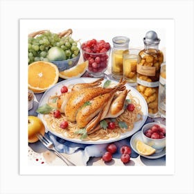 Food Watercolor 12 Art Print