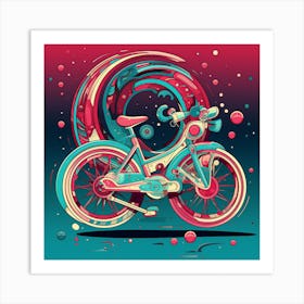 Psychedelic Bike Art Print