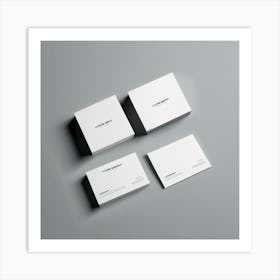 Business Card Mockup Art Print