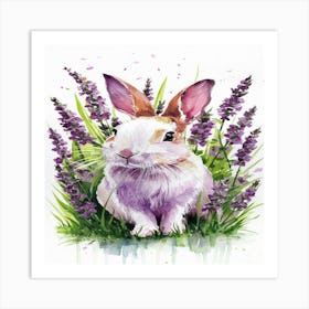 Rabbit In Lavender Art Print