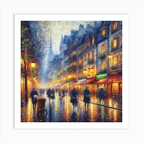 Paris At Night 1 Art Print