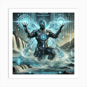 Cascade Guardian Hydromancy Sci Fi Art Print