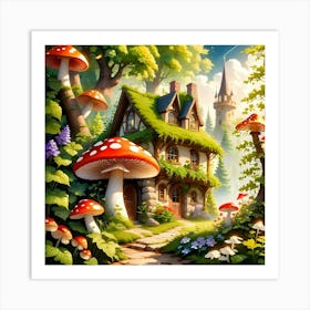 Fairy House In The Forest 1 Art Print