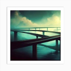 Bridge Over The Water Art Print