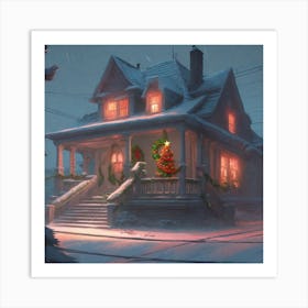 Christmas House 129 Art Print