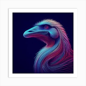 Neon Emu Art Print