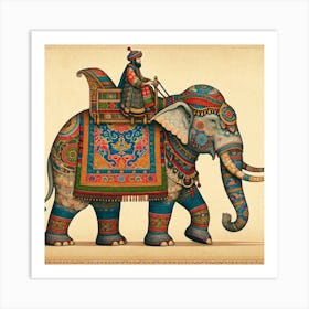 Elephant Arabesque Art Print