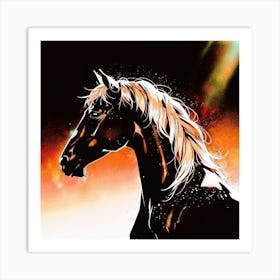 Horse With Long Hair Poster