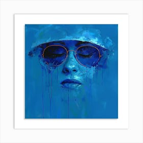 Blue Rain Art Print