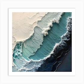 Abstract Wave Painting 7 Art Print