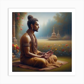 Buddha In Meditation 7 Art Print