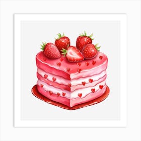 Valentine'S Day Cake 25 Art Print