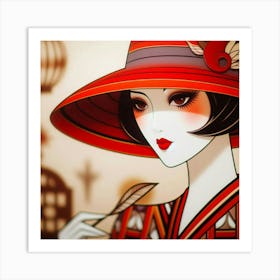 A woman from the 1920s or 1930s 1 Art Print